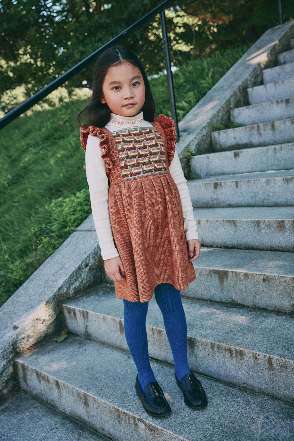 Misha & Puff Stair Step Dress Rose Gold 3